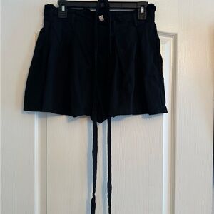 black high waisted shorts